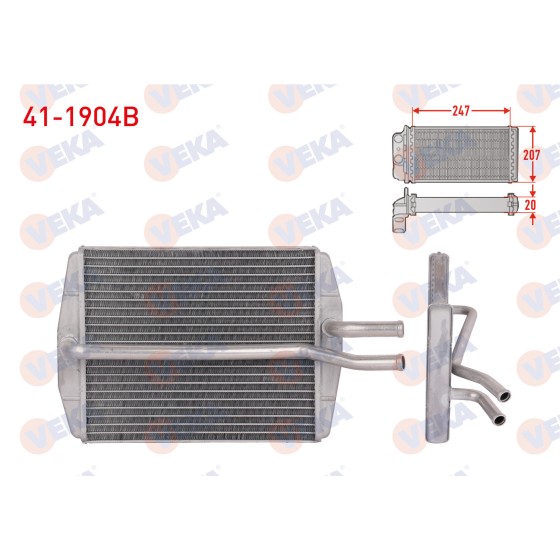 VEKA Kalorifer Radyatoru Brazing Ford Fiesta 1.4 Efi 1996-2002 - Kod 41-1904B - OEM 1011670 ürün görseli