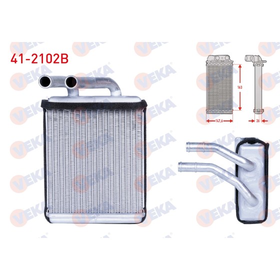 VEKA Kalorifer Radyatoru Brazing Hyundai H100 2.5 D Pick-up 1993-2004 - Kod 41-2102B - OEM ürün görseli