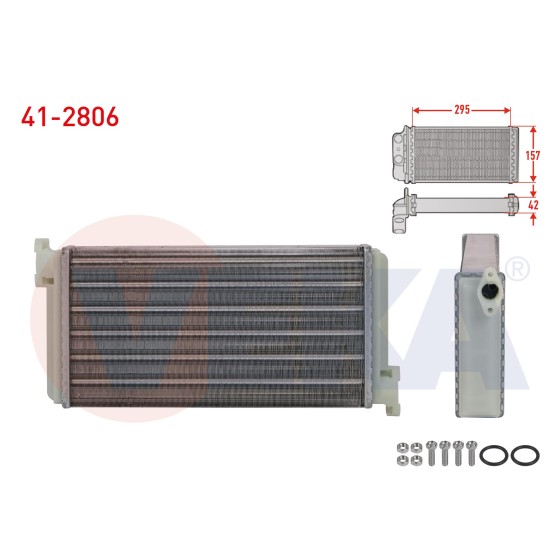 VEKA Kalorifer Radyatoru Mekanik Mercedes-benz 190 (W201) 2.0 - D 2.0 - D 2.5 - 1.8 - 2.3 1982-1993 - Kod 41-2806 - OEM 0028355401 ürün görseli