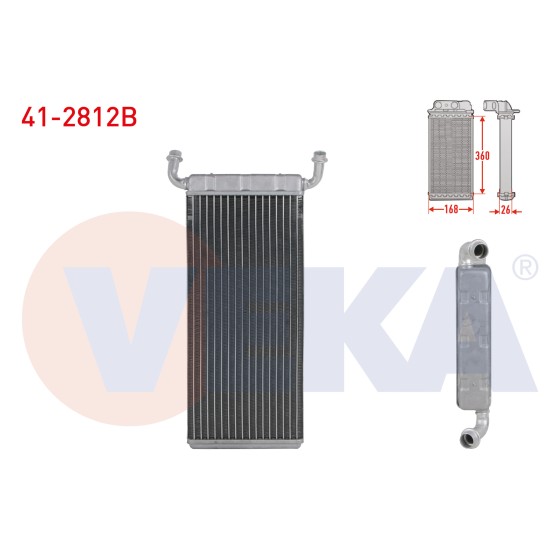 VEKA Kalorifer Radyatoru Brazing Mercedes-benz Vito (W639) 111 CDI - 113 CDI - 115 CDI - 116 CDI - 110 CDI - 109 CDI 2003-2014 / Mercedes-benz Viano (W639) 2.0 CDI - 2.2 CDI 2 - Kod 41-2812B - OEM A0038357501 ürün görseli