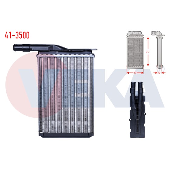 VEKA Kalorifer Radyatoru Mekanik Renault R9 (L42) 1.4 1985-2000 - Kod 41-3500 - OEM ürün görseli