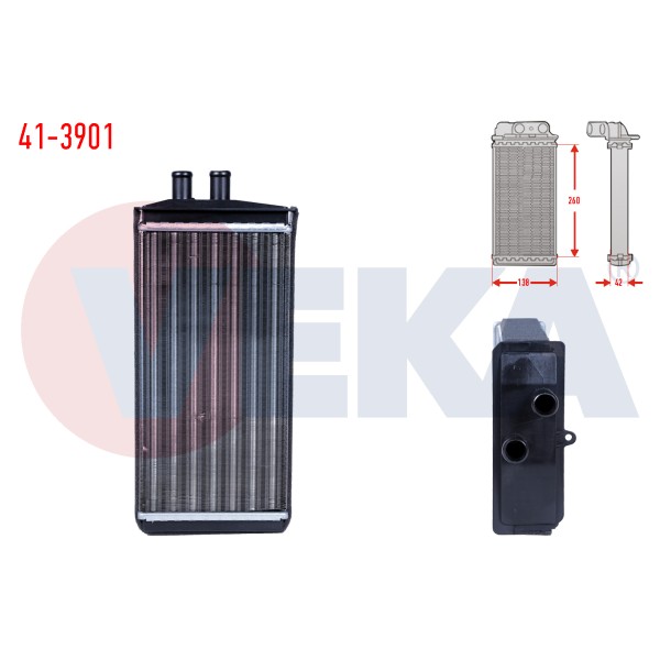 VEKA Kalorifer Radyatoru Mekanik Skoda Felicia (6u1) 1.3 1994-2002 - Kod 41-3901 - OEM 097916018E