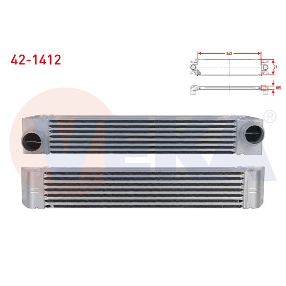 VEKA Turbo Radyatoru (Intercooler) Bmw 5 Serisi (E60) 520 D - 525 D - 530 D 2003-2010 - Kod 42-1412 - OEM 17517787446 ürün görseli