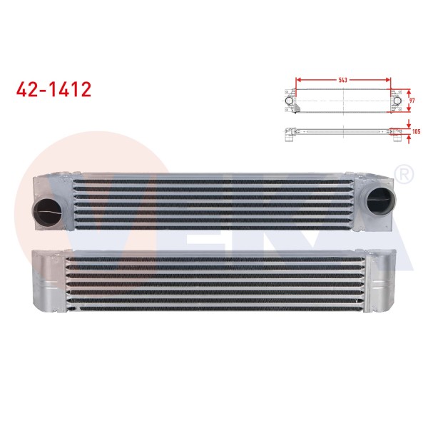 VEKA Turbo Radyatoru (Intercooler) Bmw 5 Serisi (E60) 520 D - 525 D - 530 D 2003-2010 - Kod 42-1412 - OEM 17517787446