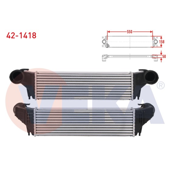 VEKA Bmw Turbo Radyatoru (Intercooler) Bmw X5 (E53) 3.0 D 218 Hp 2000-2007 - Kod 42-1418 - OEM 17517791231 ürün görseli
