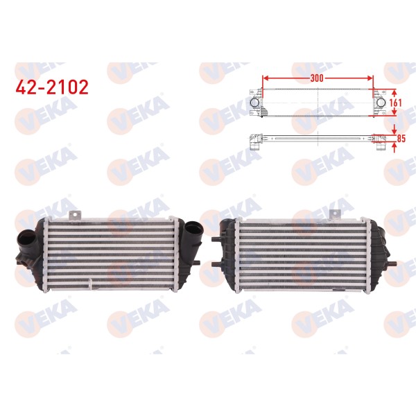 VEKA Turbo Radyatoru (Intercooler) Hyundai Accent Blue 1.6 CRDI 2012 - Kod 42-2102 - OEM 282712A740