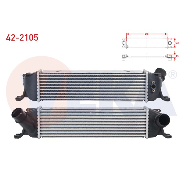 VEKA Turbo Radyatoru (Intercooler) Hyundai H1 2.5 CRDI M-t 2008 - Kod 42-2105 - OEM 281904A481