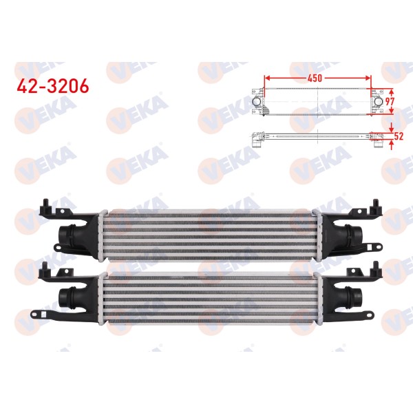 VEKA Turbo Radyatoru (Intercooler) Opel Corsa D 1.3 CDTI 90 HP 2006-2014 - Kod 42-3206 - OEM
