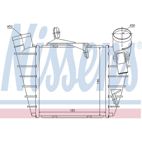 VEKA Turbo Radyatörü (Intercooler) Volkswagen Polo Amf-bnm 1.4 Audi TDI 2001-2012 - Kod 42-4407 - OEM 6Q0145804A