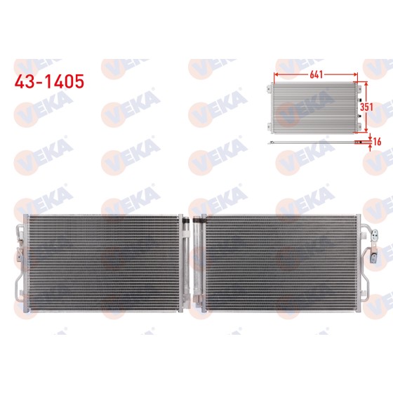 VEKA Klima Radyatoru Bmw 1 Serisi (F20, F21) 116 D 2010 - Kod 43-1405 - OEM 4270545 ürün görseli