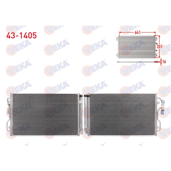 VEKA Klima Radyatoru Bmw 1 Serisi (F20, F21) 116 D 2010 - Kod 43-1405 - OEM 4270545