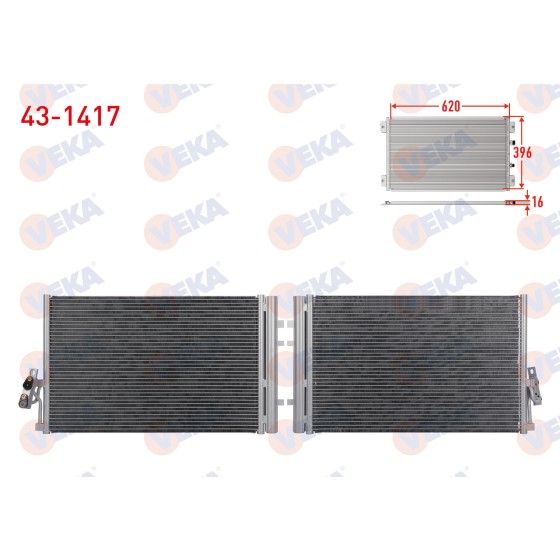VEKA Bmw Klima Radyatoru Bmw X3 (F25) Sdrive 1.8 D 2010 - Kod 43-1417 - OEM 64539216143 ürün görseli