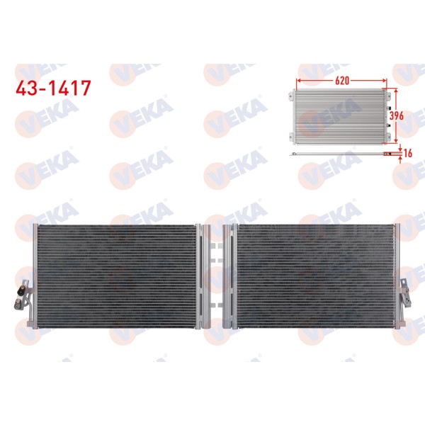 VEKA Bmw Klima Radyatoru Bmw X3 (F25) Sdrive 1.8 D 2010 - Kod 43-1417 - OEM 64539216143