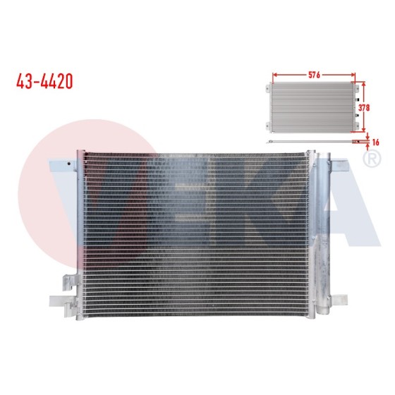 VEKA Klima Radyatoru Volkswagen Golf Vii (5g1) 1.6 Audi TDI A-t / M-t 2012 - Kod 43-4420 - OEM 5Q0816411AK ürün görseli