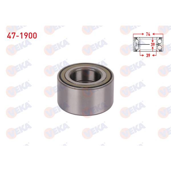 VEKA ON Tekerlek Rulmani Sol-sag Absli Ford Transit Ford Connect 1.8 TDCI 2003-2013 2t14 1k018 BB - Kod 47-1900 - OEM 1484269