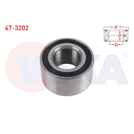 VEKA ON Tekerlek Rulmani Sol-sag Opel Corsa C 1.3 CDTI 2000-2006 - Kod 47-3202 - OEM 9195608 ürün görseli