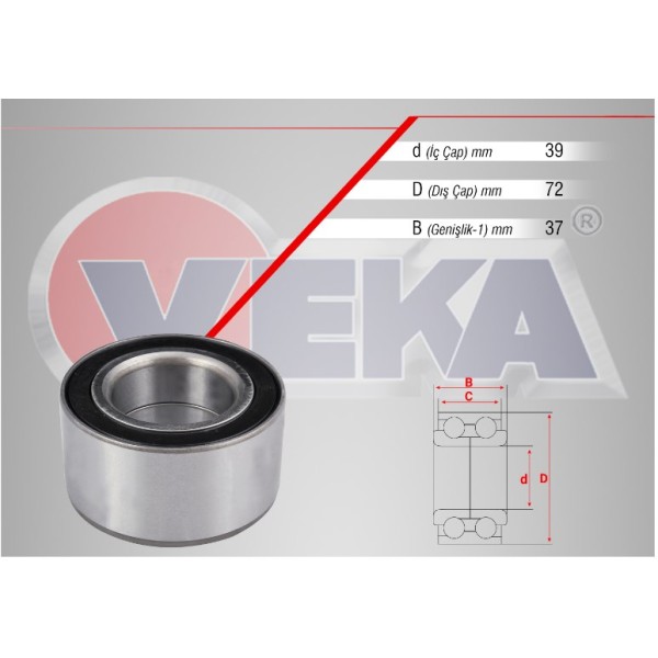 VEKA ON Tekerlek Rulmani Sol-sag Opel Vectra A 1.6 1988-1995 - Kod 47-3205 - OEM 328103