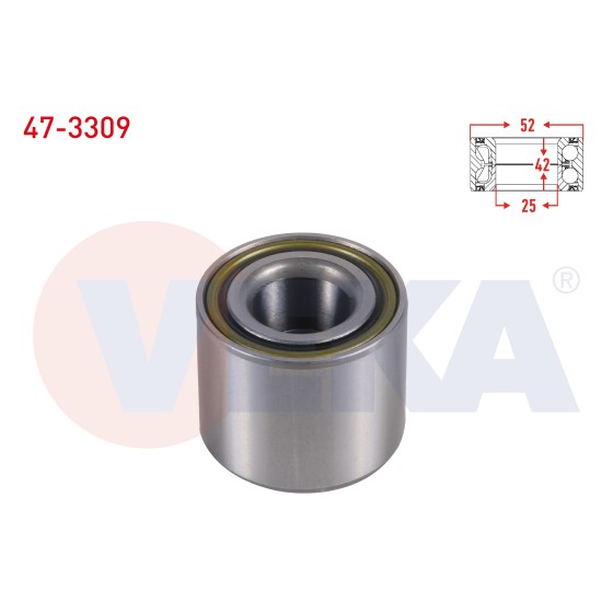 VEKA Arka Tekerlek Rulmani Sol-sag C-elysee 1.6 HDI 2012- / 301 1.6 HDI 2012- / 208 1.2- 1.4 Hdi-1.6 HDI 2012- / C3 II 1.4 Hdi-1.6 HDI 2009-2016 - Kod 47-3309 - OEM ürün görseli