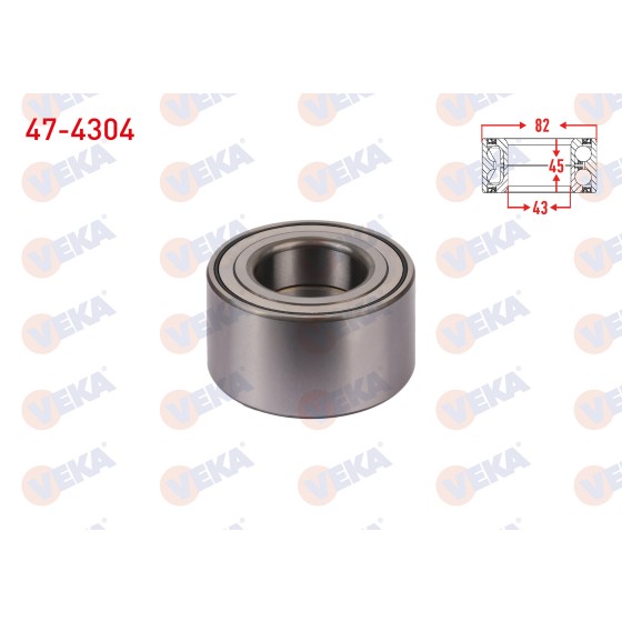 VEKA ON Tekerlek Rulmani Sol-sag Toyota Rav 4 II 2.0 Vvt-i 2000-2006 - Kod 47-4304 - OEM 90369-43008 ürün görseli