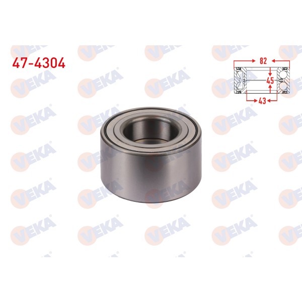 VEKA ON Tekerlek Rulmani Sol-sag Toyota Rav 4 II 2.0 Vvt-i 2000-2006 - Kod 47-4304 - OEM 90369-43008