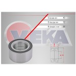 VEKA ON Tekerlek Rulmani Sol-sag Volkswagen Polo (6n2) 1.4 1999-2001 - Kod 47-4405 - OEM 357498625B