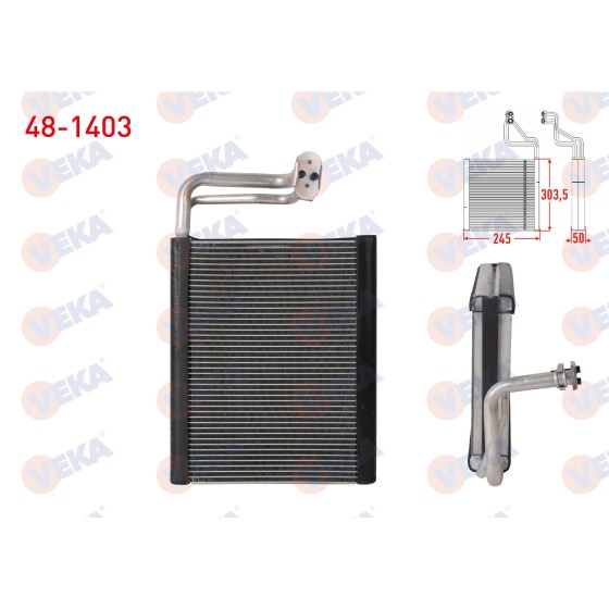 VEKA Bmw Klima Evaporatoru Borulu 303, 5 (F10) 2011-2016 / 6 (F06) 2011- 2018 / 7 (F01) 2008-2015 - Kod 48-1403 - OEM 64119163331 ürün görseli