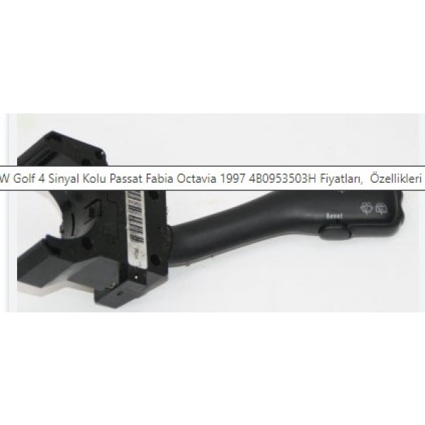 İthal Silecek - Kolu Yol Bilgisayarli 14 Pin Volkswagen Golf IV - Volkswagen Bora - Volkswagen Passat - A6 - Seat Leon - Skoda Fabia 1996-2005 / Sharan 1995-2010 Flame - OEM 4B0953503H