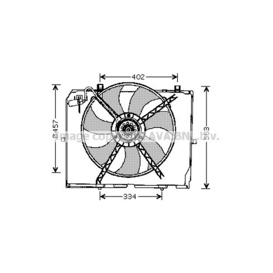 Fan Tekli Büyük Pervanel Davlumbazli 210 - Kod 4U.15814MR - OEM A0015003093 ürün görseli