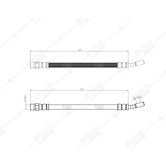 BLUEMAX Arka Fren Hortumu - Merc. C Serie W205 - C205-amg C63 - Amg C63 S - Kod 50-0100 - OEM 0014204548 ürün görseli