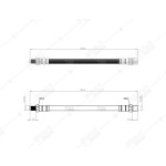 BLUEMAX Arka Fren Hortumu - Merc. C Serie W202 - S Serie W140 - / 8 93-00 - Kod 50-0104 - OEM 0004283535