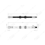 BLUEMAX Arka Fren Hortumu - Merc. Gl-serie X164 - M Serie W164 2006 - Kod 50-0115 - OEM 1644200248