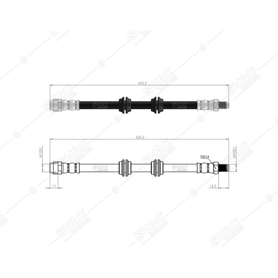BLUEMAX Arka Fren Hortumu - Merc. Gl-serie X164 - M Serie W164 2006 - Kod 50-0115 - OEM 1644200248 ürün görseli