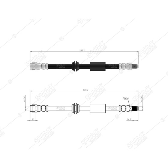 BLUEMAX Ön Fren Hortumu - Merc. Gl-serie X164 - M Serie W164 - Kod 50-0116 - OEM 1644200348 ürün görseli