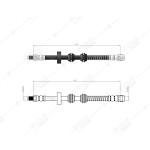 BLUEMAX Arka Fren Hortumu - Merc. Gl-serie X166 -Mercedes-benz Gle W166 -M Serie W166 - Kod 50-0118 - OEM 1664200448