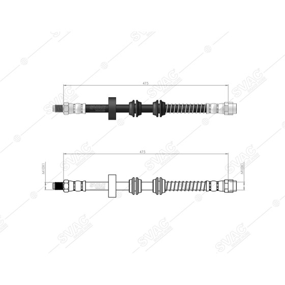 BLUEMAX Arka Fren Hortumu - Merc. Gl-serie X166 -Mercedes-benz Gle W166 -M Serie W166 - Kod 50-0118 - OEM 1664200448 ürün görseli