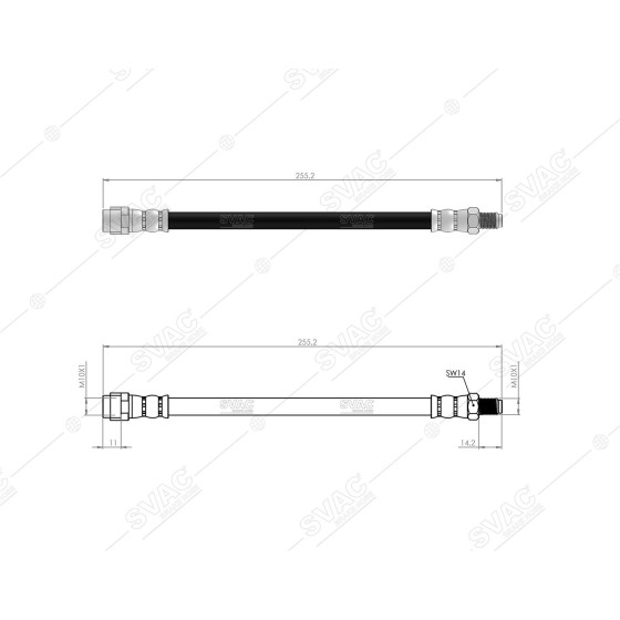 BLUEMAX Arka Fren Hortumu - Merc. Mercedes-benz Vaneo-vario-w168- 02 - 05 - Kod 50-0121 - OEM 1684280635 ürün görseli