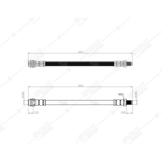 BLUEMAX Ön Fren Hortumu - Merc. A Serie W169-b Serie W245-vario 04 - 12 - Kod 50-0122 - OEM 1694280035 ürün görseli