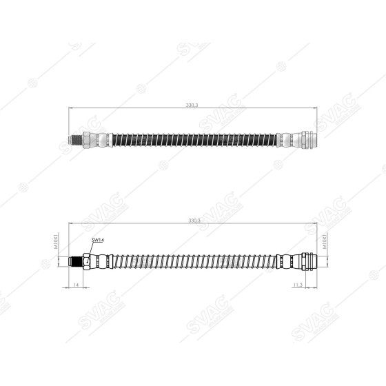 BLUEMAX Arka Fren Hortumu - Merc. C Serie W204 - R230 07 - 14 - Kod 50-0126 - OEM 2044200048 ürün görseli
