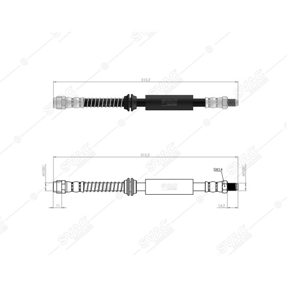 BLUEMAX Ön Fren Hortumu - Merc. Mercedes-benz Glk Serie X204 - Kod 50-0127 - OEM 2044200748 ürün görseli