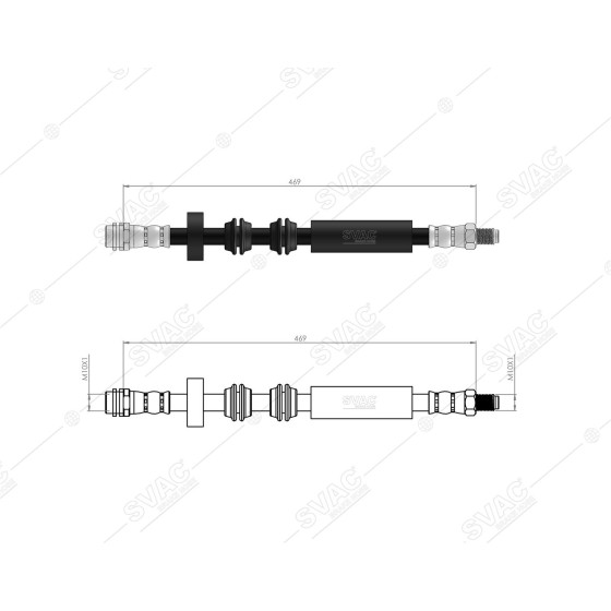 BLUEMAX Ön Fren Hortumu - Mercedes-benz C Serie W205 -C205- S205 2013 - Kod 50-0128 - OEM 2054200048 ürün görseli