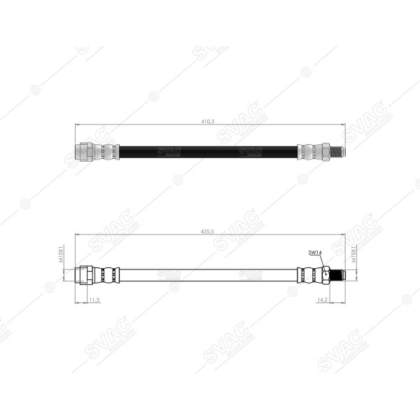 BLUEMAX Ön Fren Hortumu - Merc. E Serie - Kod 50-0134 - OEM 2124280035