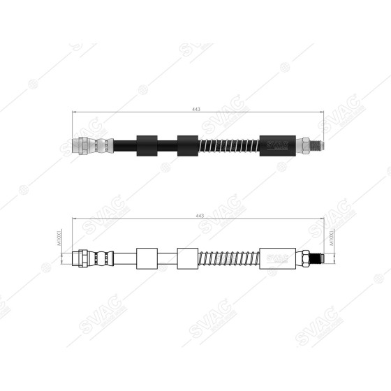 BLUEMAX Ön Fren Hortumu - Merc. S Serie - Kod 50-0140 - OEM 2224200548 ürün görseli