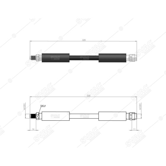 BLUEMAX Ön Fren Hortumu - Merc. Mercedes-benz Vaneo 02 - 05 - Kod 50-0152 - OEM 4144280035 ürün görseli