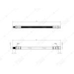 BLUEMAX Ön Fren Hortumu - Merc. Sedan W 124 - Kod 50-0173 - OEM 1234280635