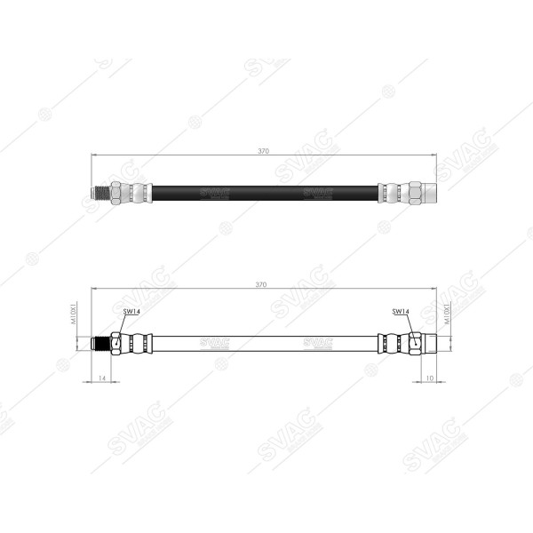 BLUEMAX Ön Fren Hortumu - Merc. Sedan W 124 - Kod 50-0173 - OEM 1234280635