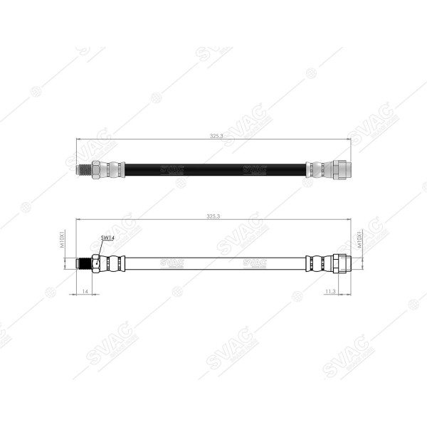 BLUEMAX Arka Fren Hortumu - M Serie W163 98-05 - Kod 50-0177 - OEM 1634201348