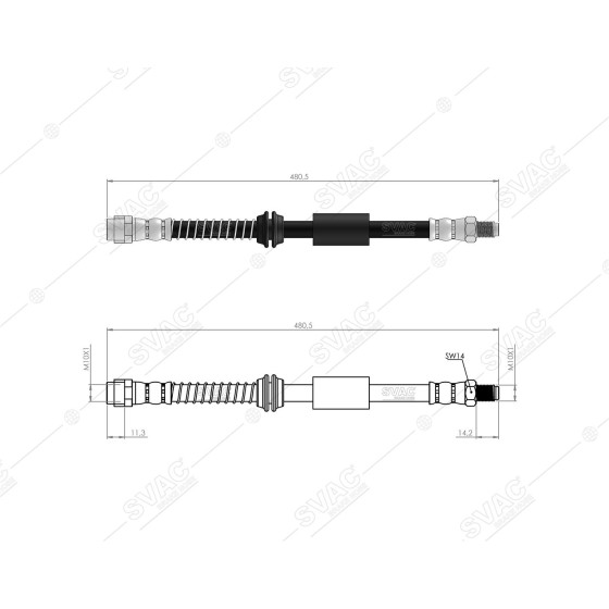 BLUEMAX Ön Fren Hortumu - C Serie W204 4matic 07-04 - Kod 50-0178 - OEM 2044200948 ürün görseli