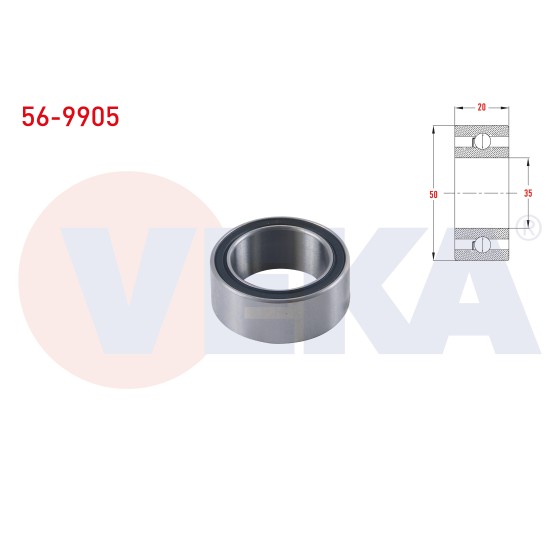 VEKA Universal Klima Rulmani - OEM 56-9905 ürün görseli
