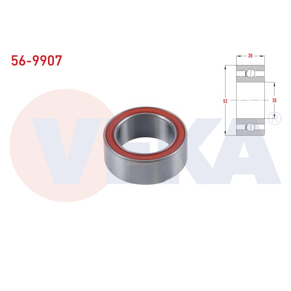 VEKA Universal Klima Rulmani - OEM 56-9907