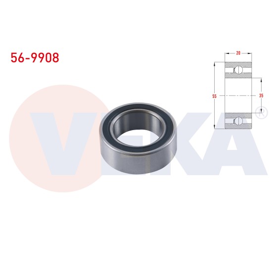 VEKA Universal Klima Rulmani - OEM 56-9908 ürün görseli